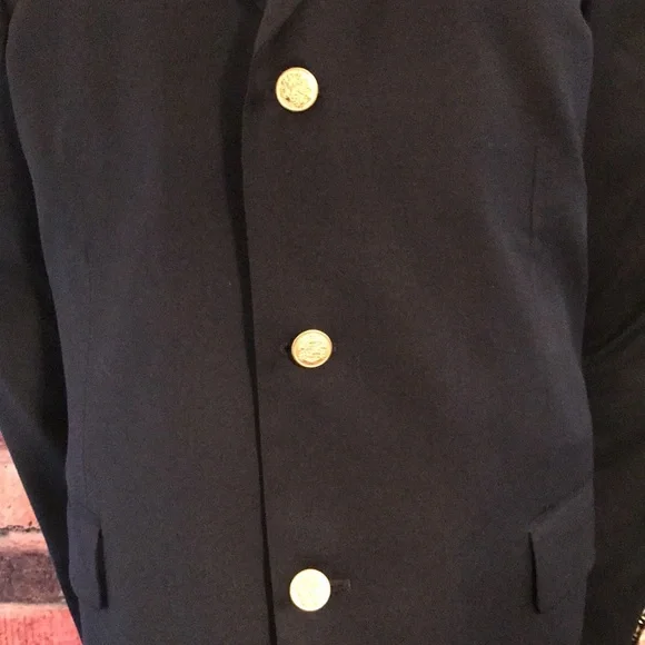 T Harris 3 Buttons Blue Blazer